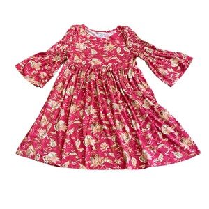 Bonnie Jean floral baby doll dress with bell sleeves